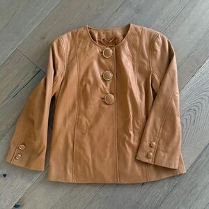 Tory Burch Butterscoth Leather Jacket 6